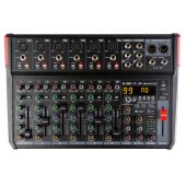 JB Systems Live-10 Veelzijdige PA-mixer met 10 ingangen verdeeld over 8 kanalen