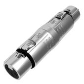 Seetronic XLR 3P female naar XLR 3P female Vergulde contacten - Zilverkleurige behuizing