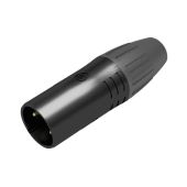 Seetronic XLR 5P Connector, male, IP65 Vergulde contacten - zwarte behuizing