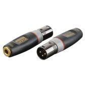 XGA35 - XLR Male 3polig naar stereo jack female verloop  gebalanceerd