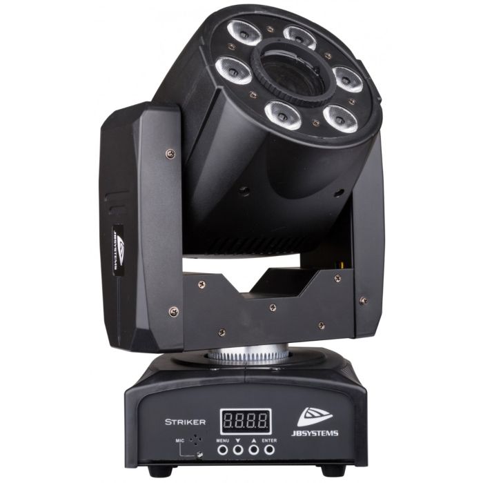 JB Systems STRIKER compacte LED moving spot (10°-30W-wit) en wash (6 x 8 RGBW)