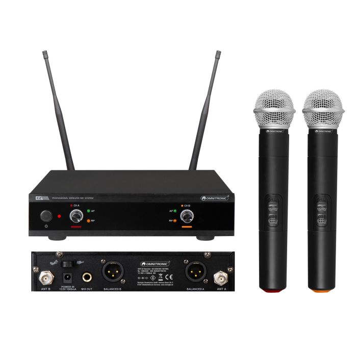 OMNITRONIC UHF-E2 Wireless Microphone  System 823.6/826.1MHz