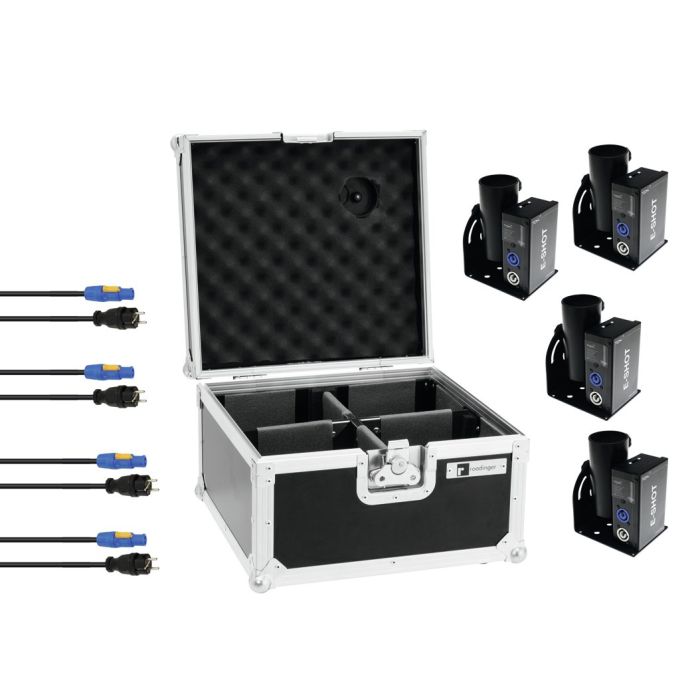 Set 4x TCM FX E-Shot + 4x Cables + Case