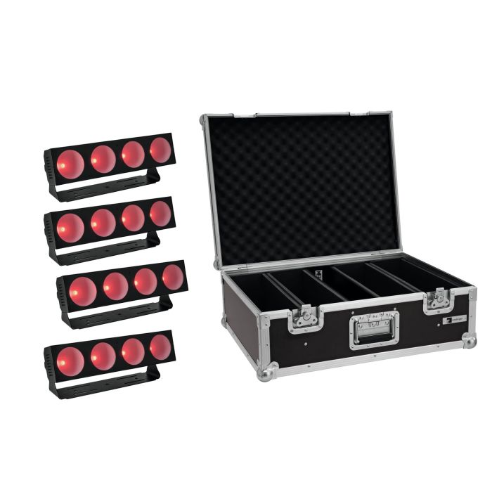 EUROLITE Set 4x LED CBB-4 COB RGB Bar + Case