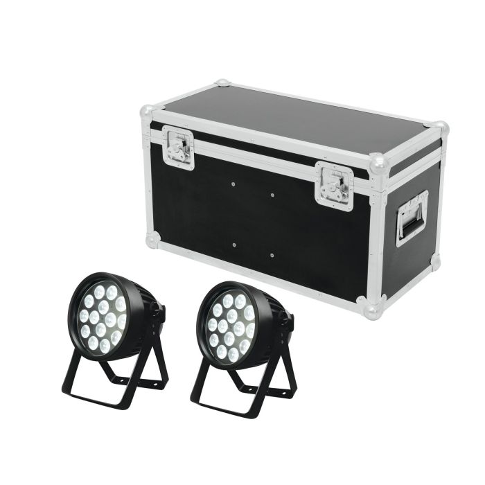 EUROLITE Set 2x LED IP PAR 14x8W QCL + Case