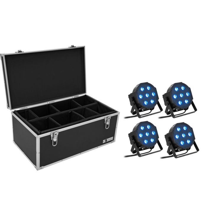 EUROLITE Set 4x LED SLS- QCL Floor + Case TDV-1