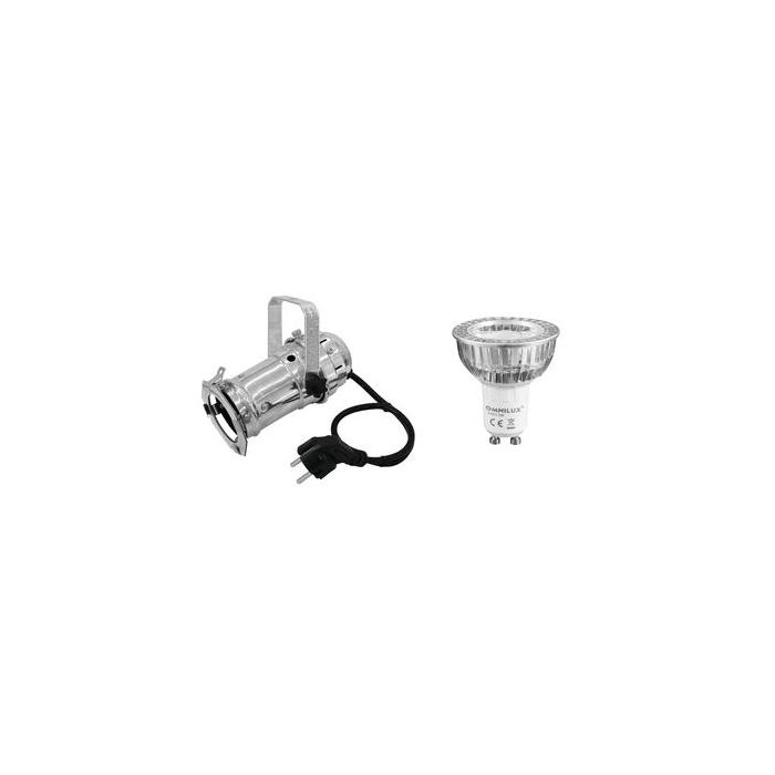 EUROLITE Set PAR-16 Spot silver + GU-10 230V COB 1x3W LED 2700K