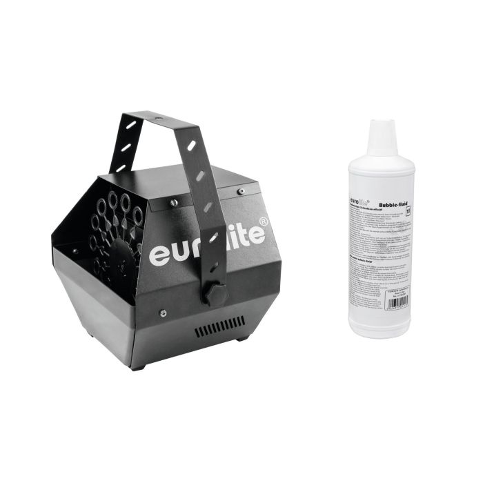 EUROLITE Set B-100 Bubble machine black DMX + bubble fluid 1l