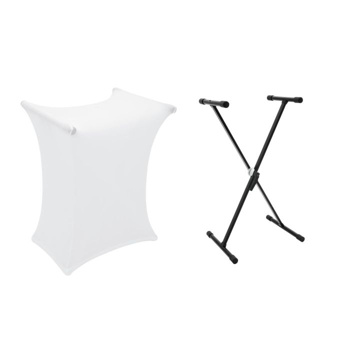 DIMAVERY Set SVT-1 Keyboard Stand + Cover white