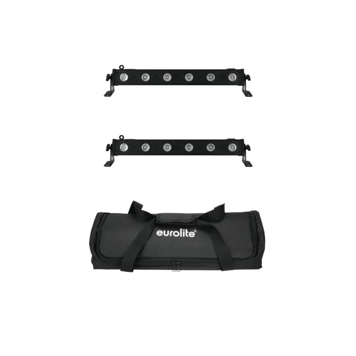 EUROLITE Set 2x LED BAR-6 QCL RGBA + Soft Bag