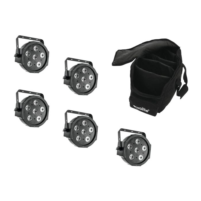 EUROLITE Set 5x LED SLS-6 TCL Spot + Soft Bag