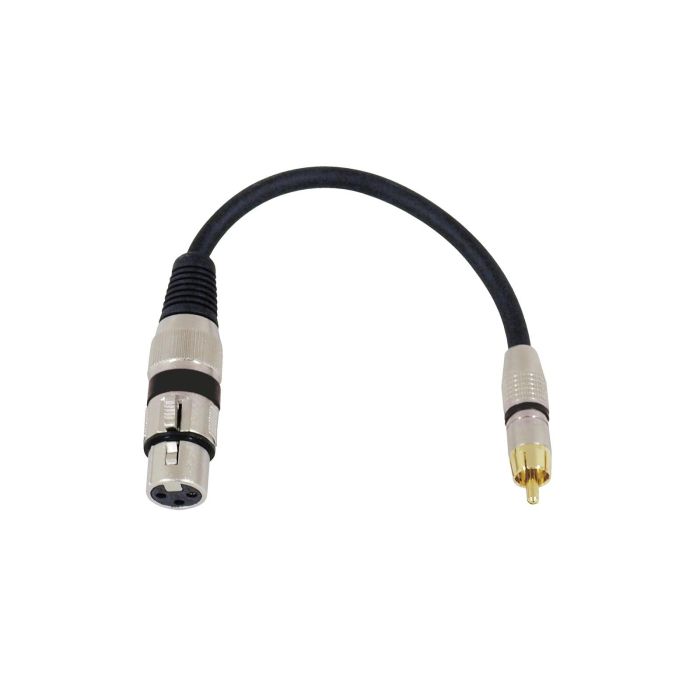 Adaptercable XLR(F)/RCA(M) 0.2m bk