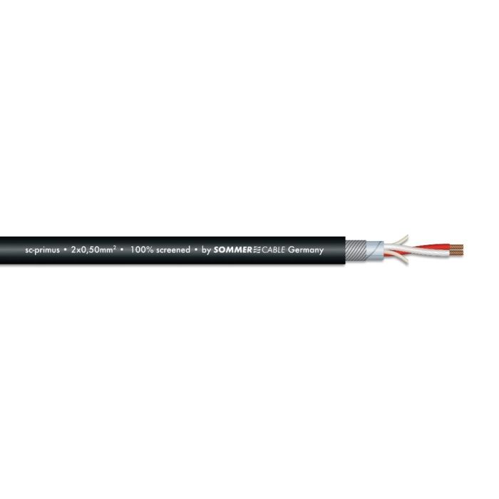 SOMMER CABLE Microfoonkabel 2x0,50 100m zwart SC-Primus