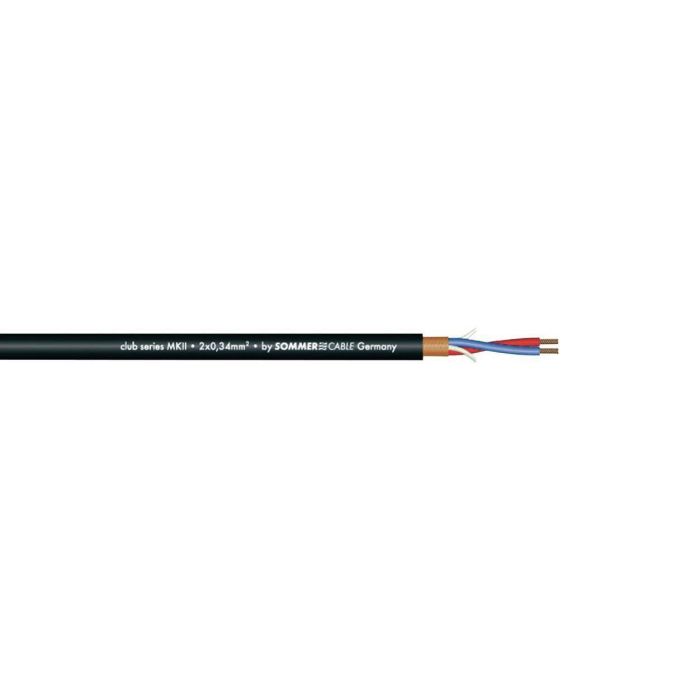 SOMMER CABLE Microfoonkabel 2x0,34 100m zwart CLUB SERIES