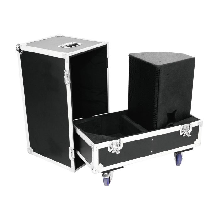 ROADINGER Flightcase voor 2x Omnitronic PAS-212 luidsprekers