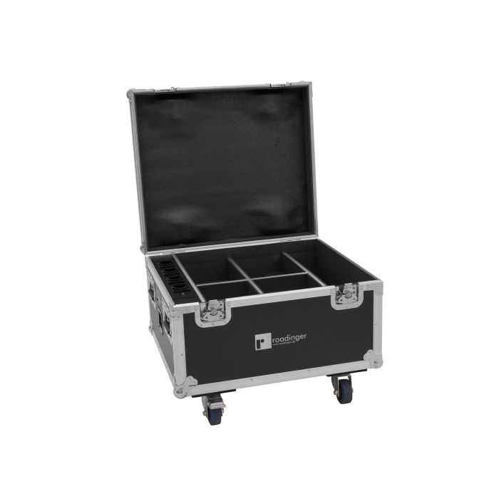 ROADINGER Flightcase voor 4x AKKU IP PAR 7 QCL WDMX met oplaadfunctie