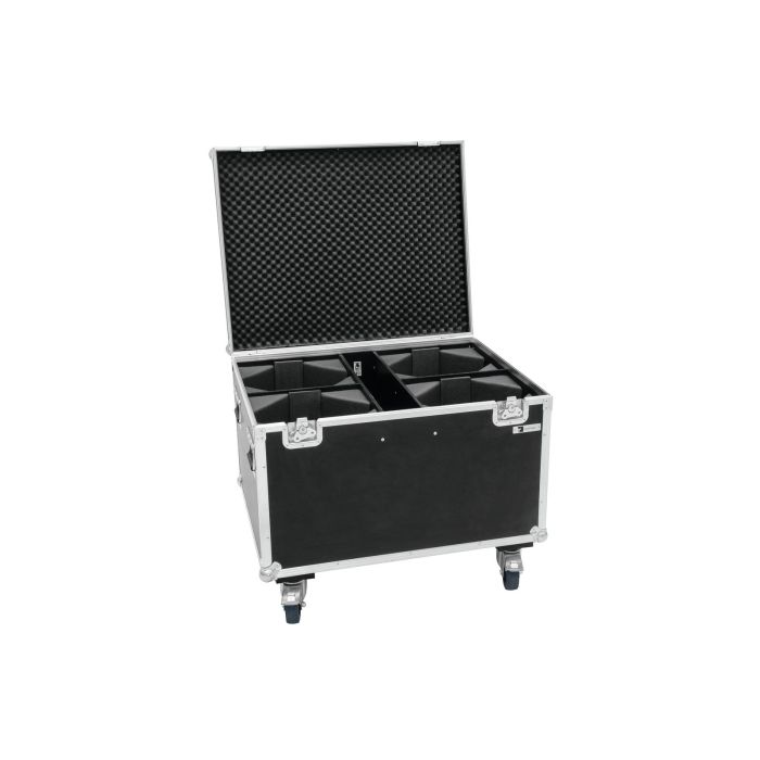 ROADINGER Flightcase 4x LED THA-100F/THA-120PC with wheels