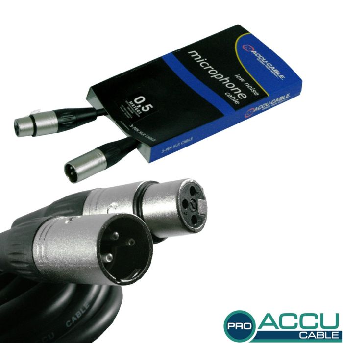 ACCU Cable Pro XLR male - XLR female 50 cm