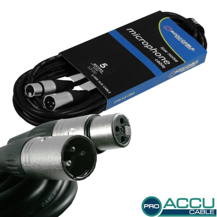 ACCU Cable Pro XLR male - XLR female 5 mtr