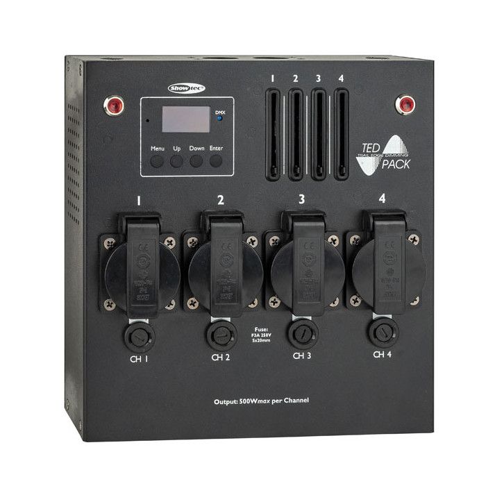 Showtec TED Pack 4-Kanaals dimmer pack met local control