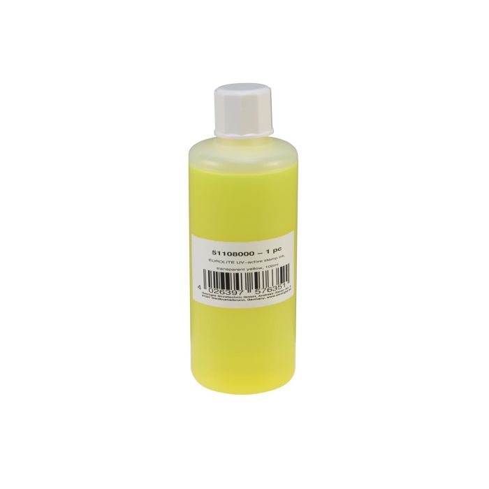 EUROLITE UV-active Stempel Inkt, transparant Geel, 100ml