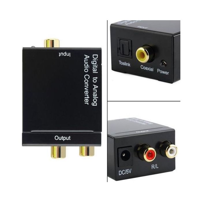 Optische Coax Toslink Digitaal Naar Analoog Audio Converter Adapter Rca L/R