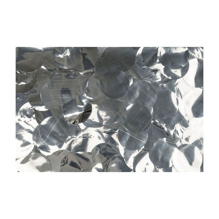 Showgear Show Confetti Metal Silver, Circle, 1 kg Flameproof