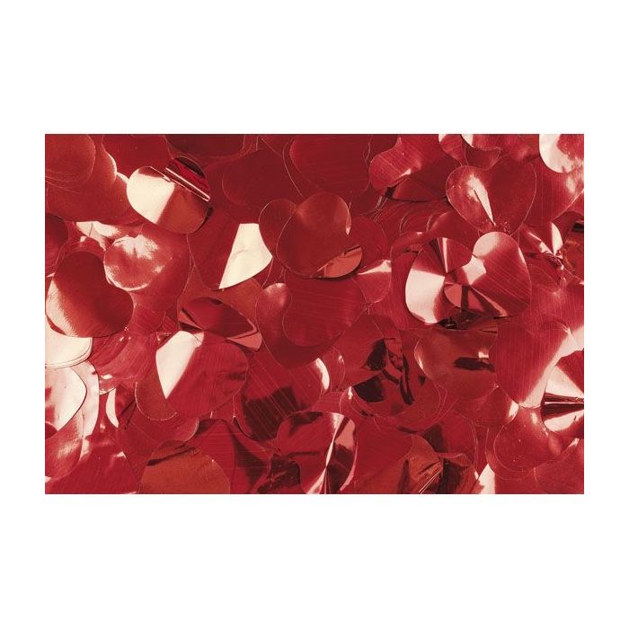 Showgear Show Confetti Metal Red, Hearts, 1 kg, Flameproof