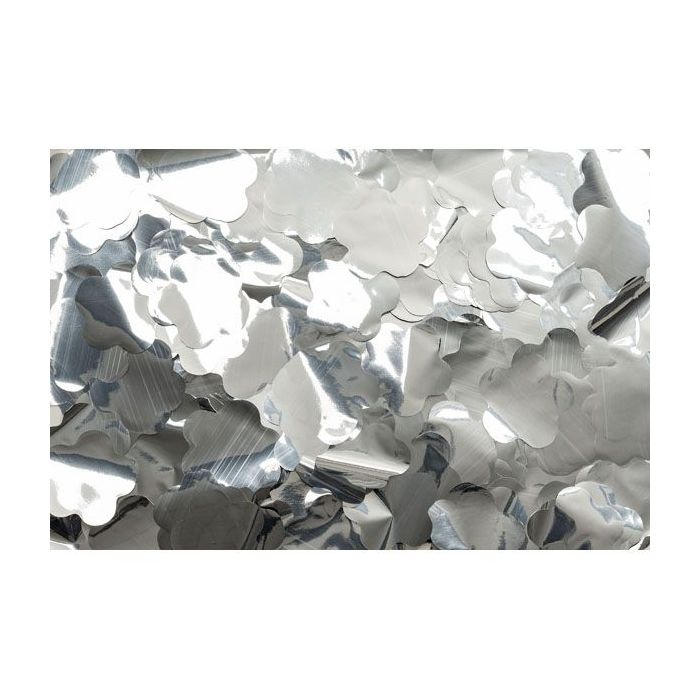 Showgear Show Confetti Metal Silver, Flowers, 1 kg, Flameproof