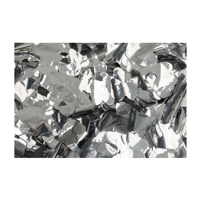 Showgear Show Confetti Metal Zilver, Vlinders, 1kg, fire proof