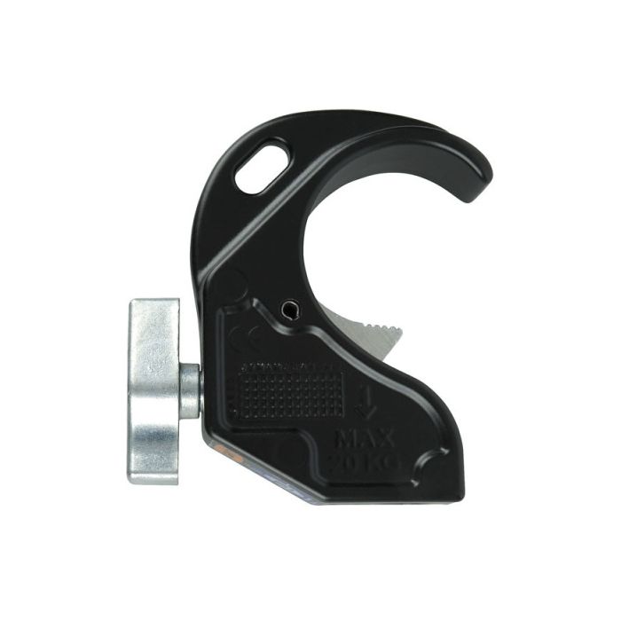 Showtec Twenty Clamp SWL 20 kg, TÜV 28 mm  Specifications Width: 28 mm Length: 50 m Colour: Black 