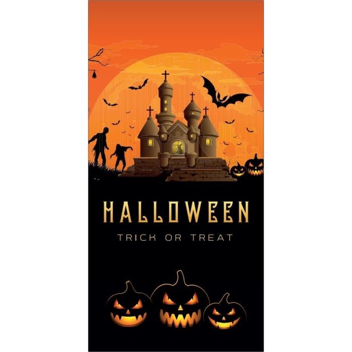 EUROPALMS 1 Halloween Banner, Haunted House, 90x180cm