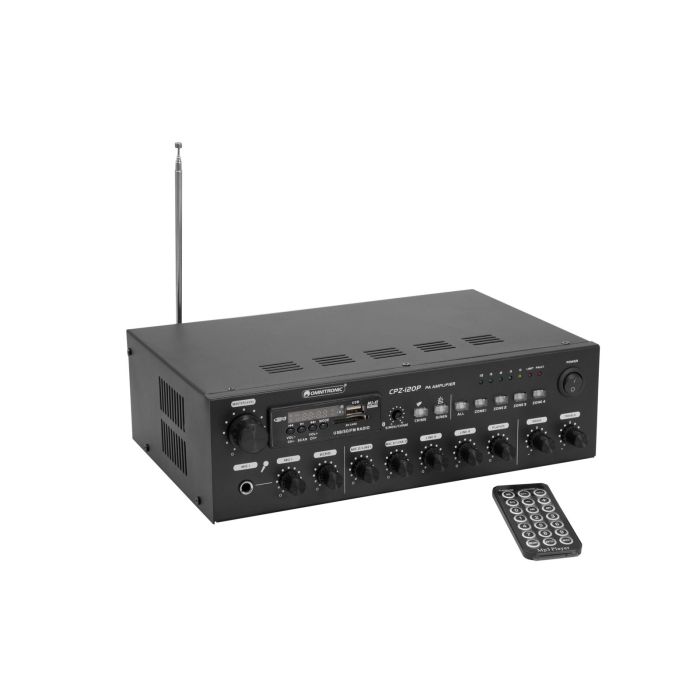 OMNITRONIC CPZ-120P PA-mengversterker 4 zones met mp3 en BT