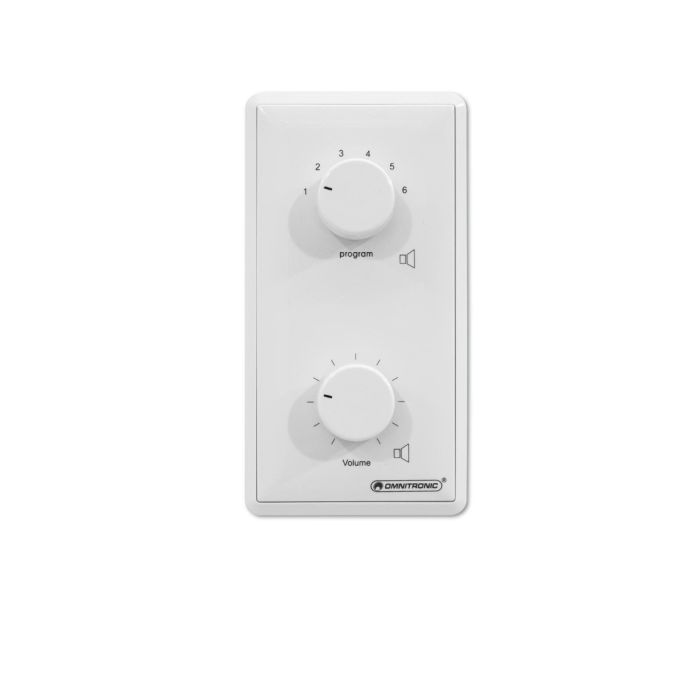 OMNITRONIC PA Volume Controller/Program Selector 5W mono white