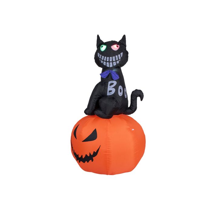  EUROPALMS Halloween Opblaasbaar Figuur Kat met Pompoen 183cm