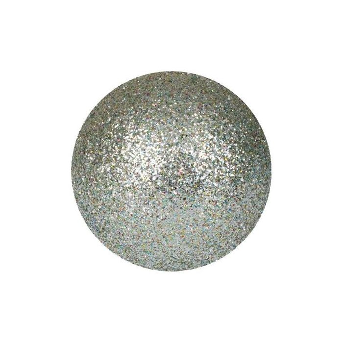 EUROPALMS Deco Ballen 3,5cm, zilver, glitter 48x