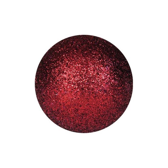 EUROPALMS Deco Ball 3,5cm, red, glitter 48x