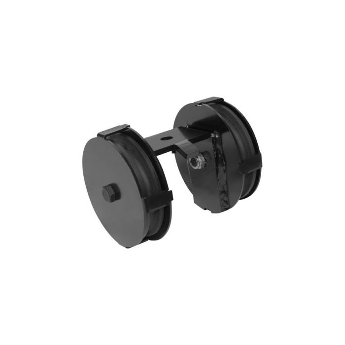 Wentex Eurotrack - Double Wheel Pulley - 70mm - Black