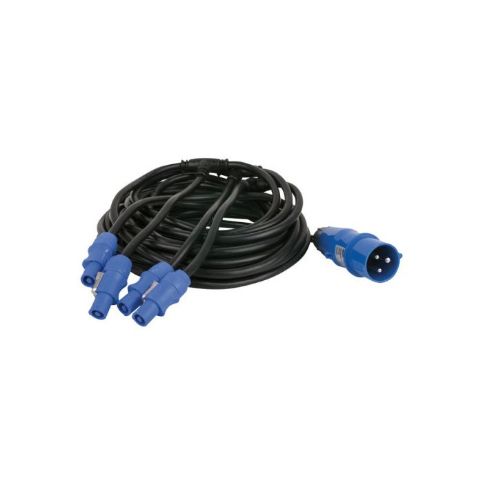 Showtec Power Cable CEE - Powercon 12mtr 4x Powercon out 