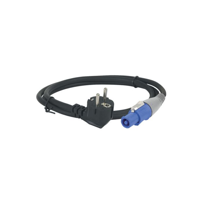 Showtec VoedingsKabel  Pro Powercon connector naar Schuko 1.5 m, 3x 1,5 mm2