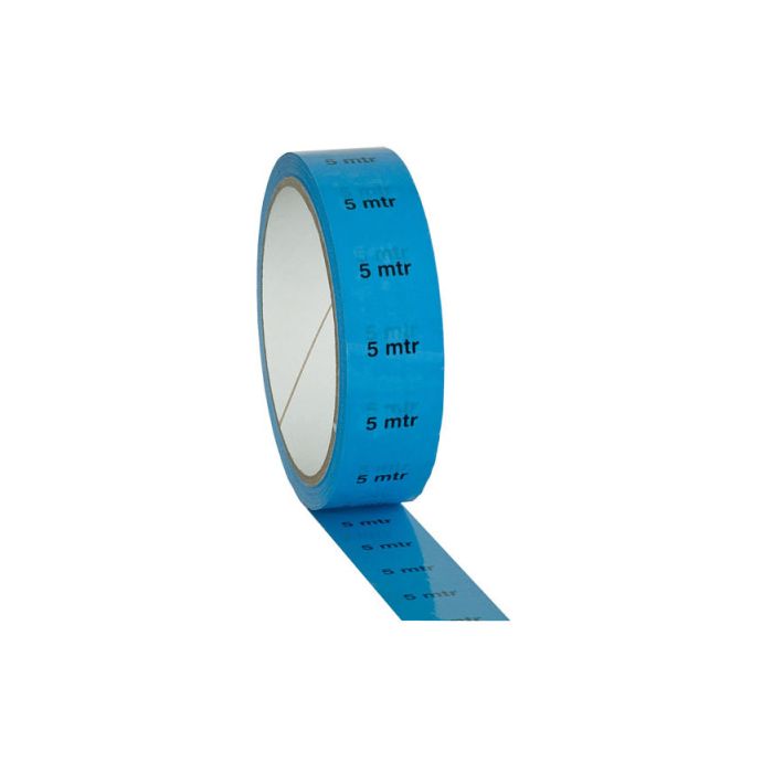 Showgear Markertape 25 mm/33 m "5 m" indicator, blauw