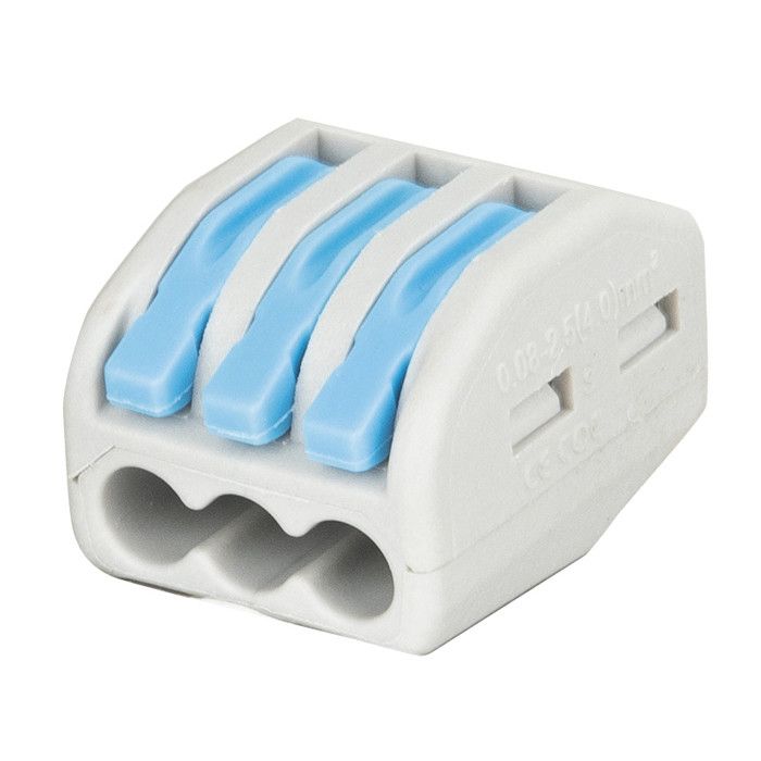 Showgear Cable Terminal - 3-way Kleurcodering - blauw