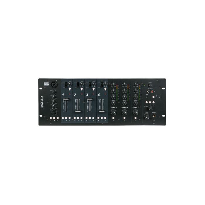 
DAP IMIX-5.3
19-inch mixers
Premium
5-kanaals 4U mengpaneel, 3 zones