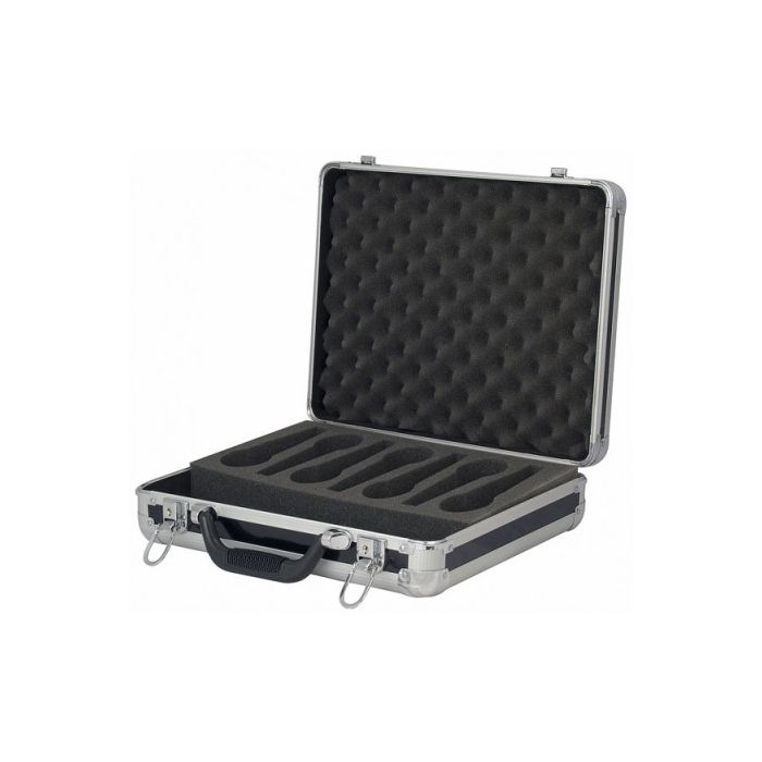 Showgear microfoon case voor 7 micro incl schuim zwart