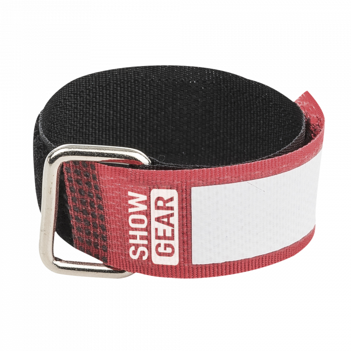 Showgear Kabelbinders met Klittenband 200 x 20 mm - Rood - Set van 10