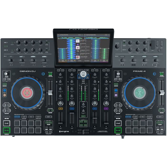 Denon DJ Prime 4 4-deck standalone DJ-systeem met 10-inch touchscreen