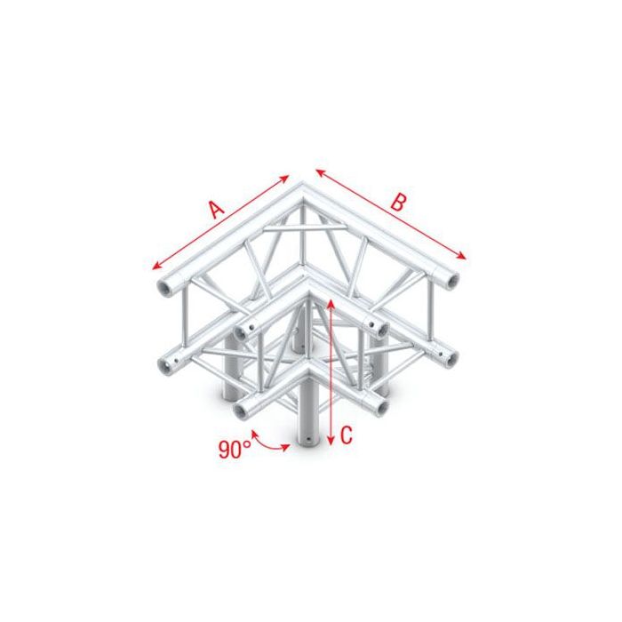 Milos QLM30 Corner 3-way 90 Deco-22 Quatro Truss Deco-vierkant