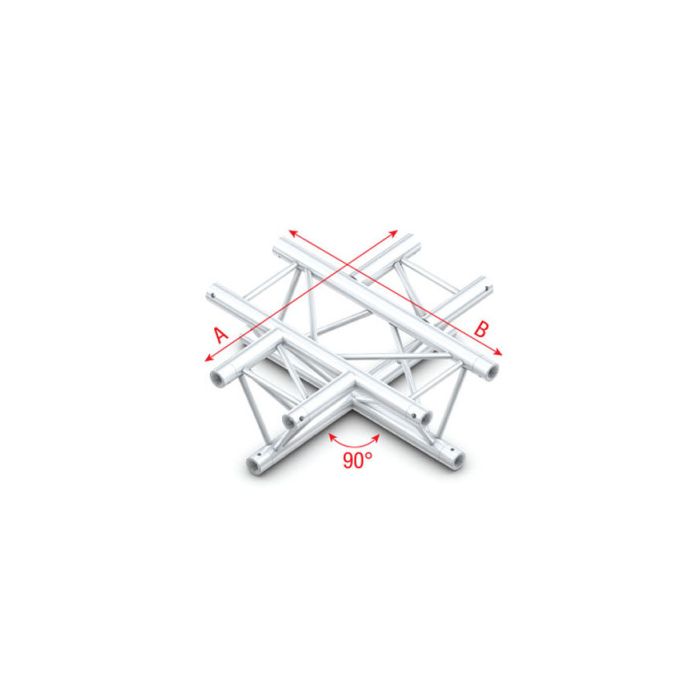 Milos ACM41 - DT22016 90° 4-way horizontal T-cross 90 graden 4-wegs horizontaal