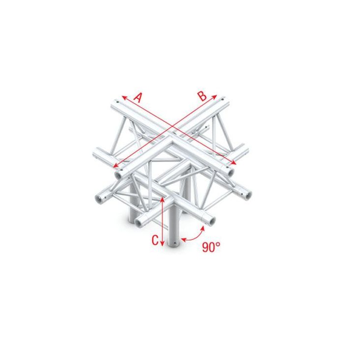 Milos ACM52 - DT22025 Cross + down 5-way, apex up Deco-22 Triangle truss