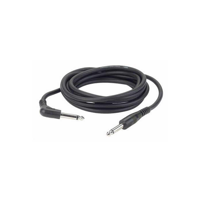 Dap FL106 - Jack mono > Jack mono haaks 90° Black 6mtr